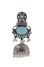 Load image into Gallery viewer, Dia Jhumka Stone Earrings