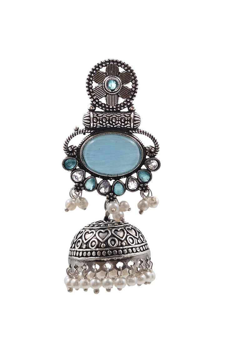Dia Jhumka Stone Earrings
