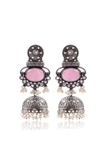 Load image into Gallery viewer, Dia Jhumka Stone Earrings