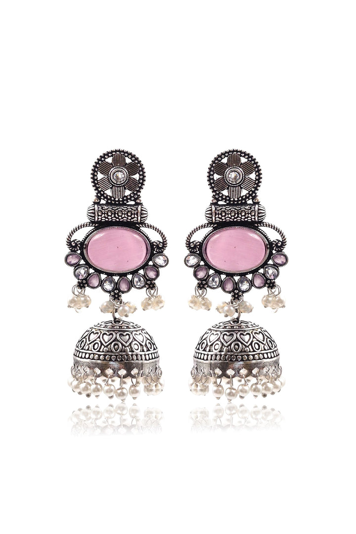 Dia Jhumka Stone Earrings