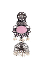 Load image into Gallery viewer, Dia Jhumka Stone Earrings