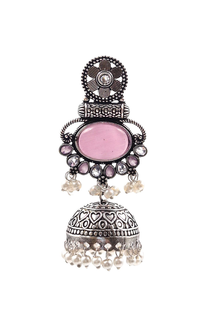 Dia Jhumka Stone Earrings