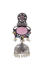 Load image into Gallery viewer, Dia Jhumka Stone Earrings