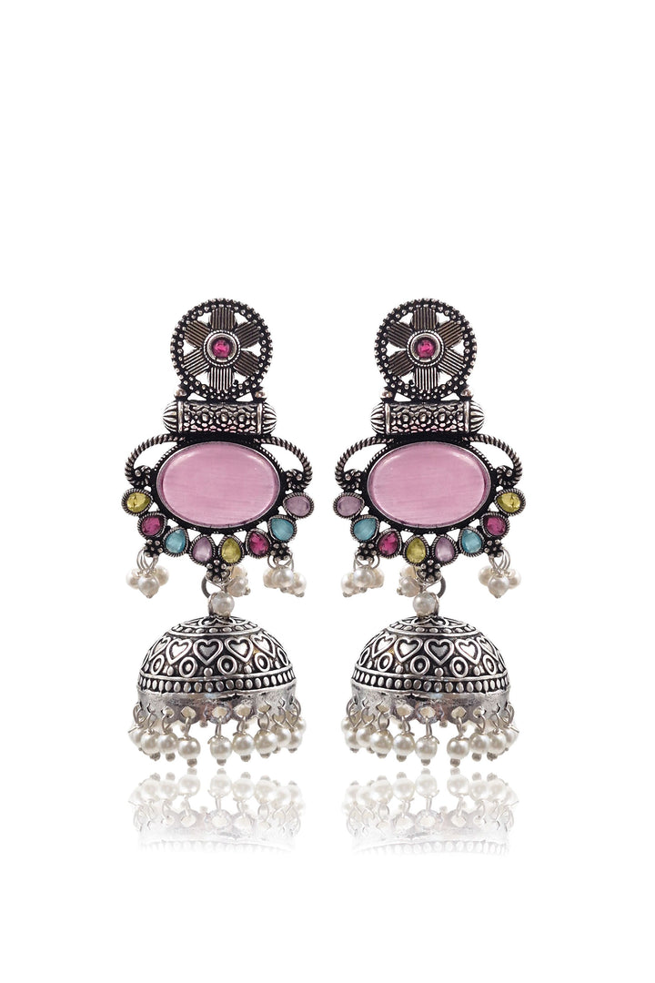 Dia Jhumka Stone Earrings