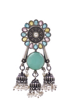 Load image into Gallery viewer, Shiya Jhumka Stone Earrings
