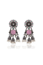Load image into Gallery viewer, Shiya Jhumka Stone Earrings