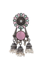 Load image into Gallery viewer, Shiya Jhumka Stone Earrings