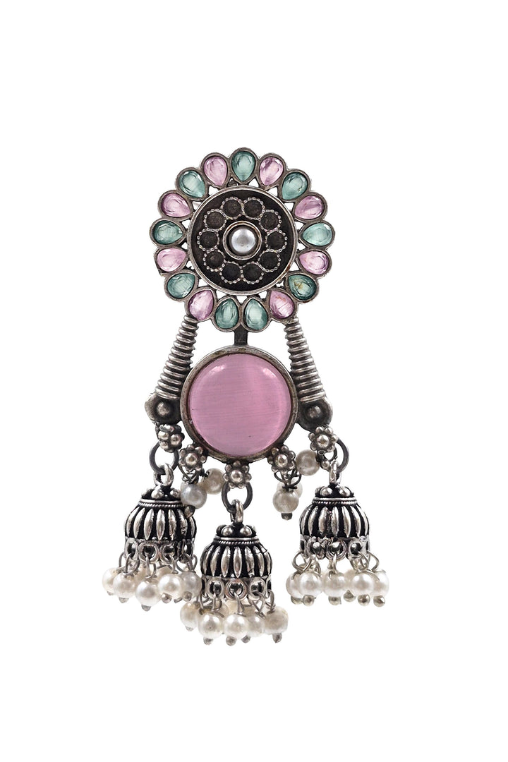 Shiya Jhumka Stone Earrings