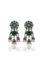 Load image into Gallery viewer, Shiya Jhumka Stone Earrings