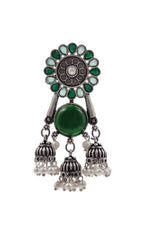 Load image into Gallery viewer, Shiya Jhumka Stone Earrings