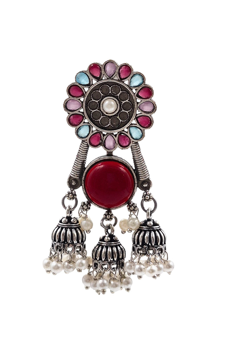 Shiya Jhumka Stone Earrings