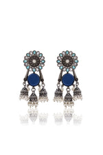 Load image into Gallery viewer, Shiya Jhumka Stone Earrings
