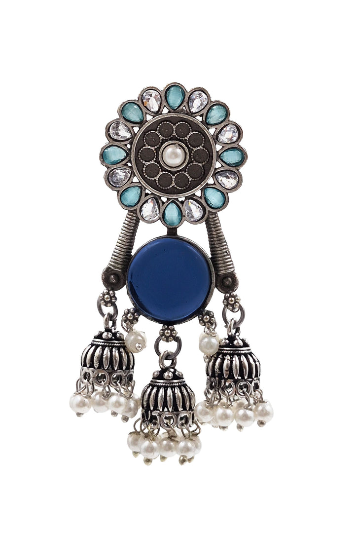 Shiya Jhumka Stone Earrings
