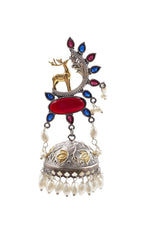 Load image into Gallery viewer, Sharon Jhumka Stone Earrings