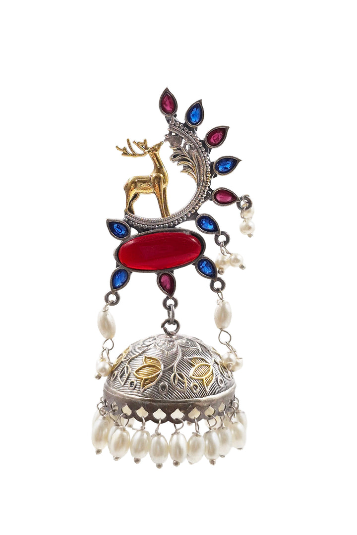 Sharon Jhumka Stone Earrings