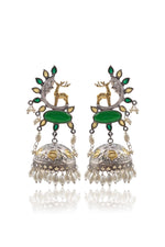 Load image into Gallery viewer, Sharon Jhumka Stone Earrings