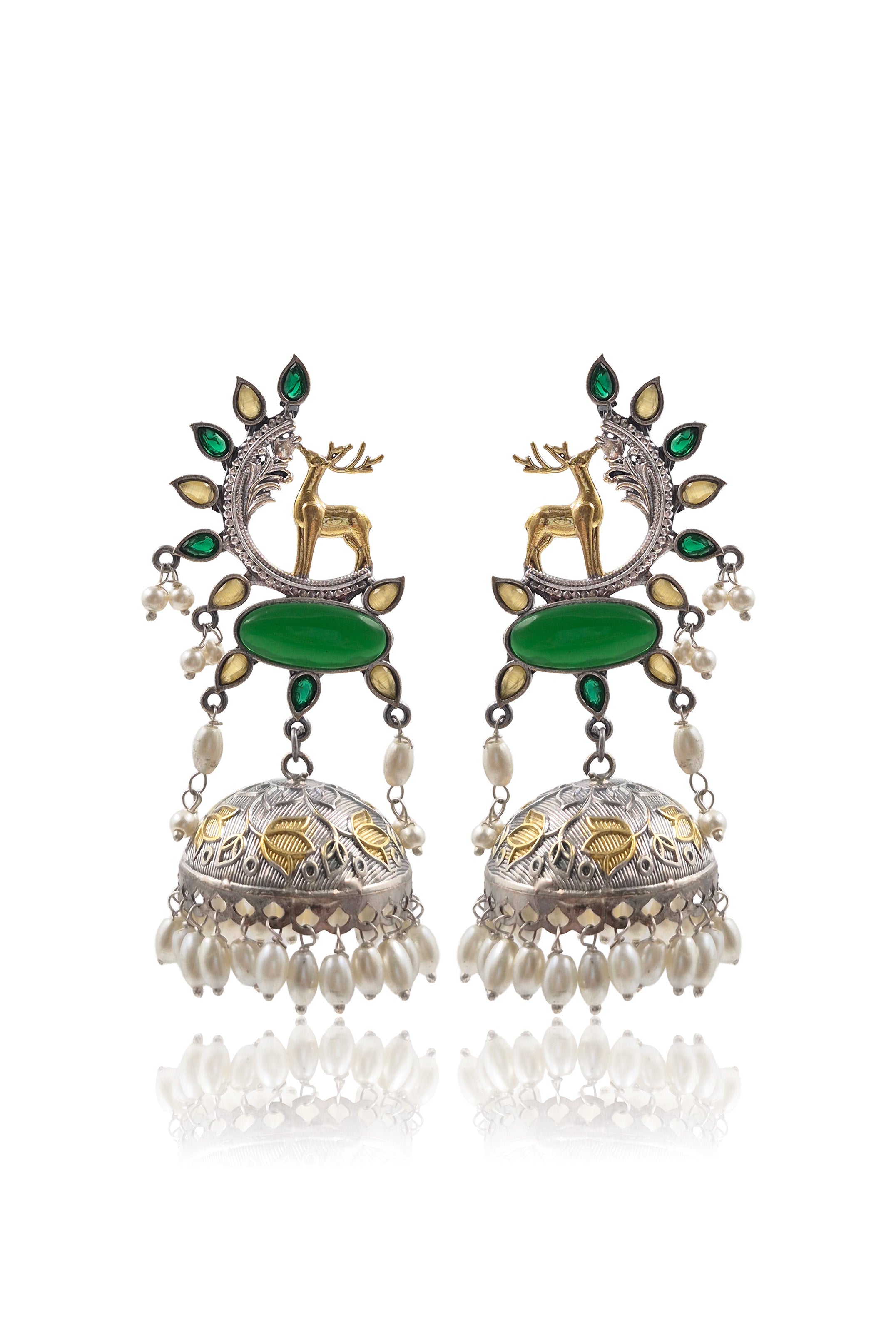 SHARON OXIDISED HANDMADE  JHUMKA EARRINGS