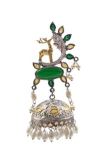 Load image into Gallery viewer, Sharon Jhumka Stone Earrings