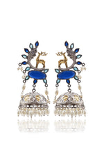 Load image into Gallery viewer, Sharon Jhumka Stone Earrings