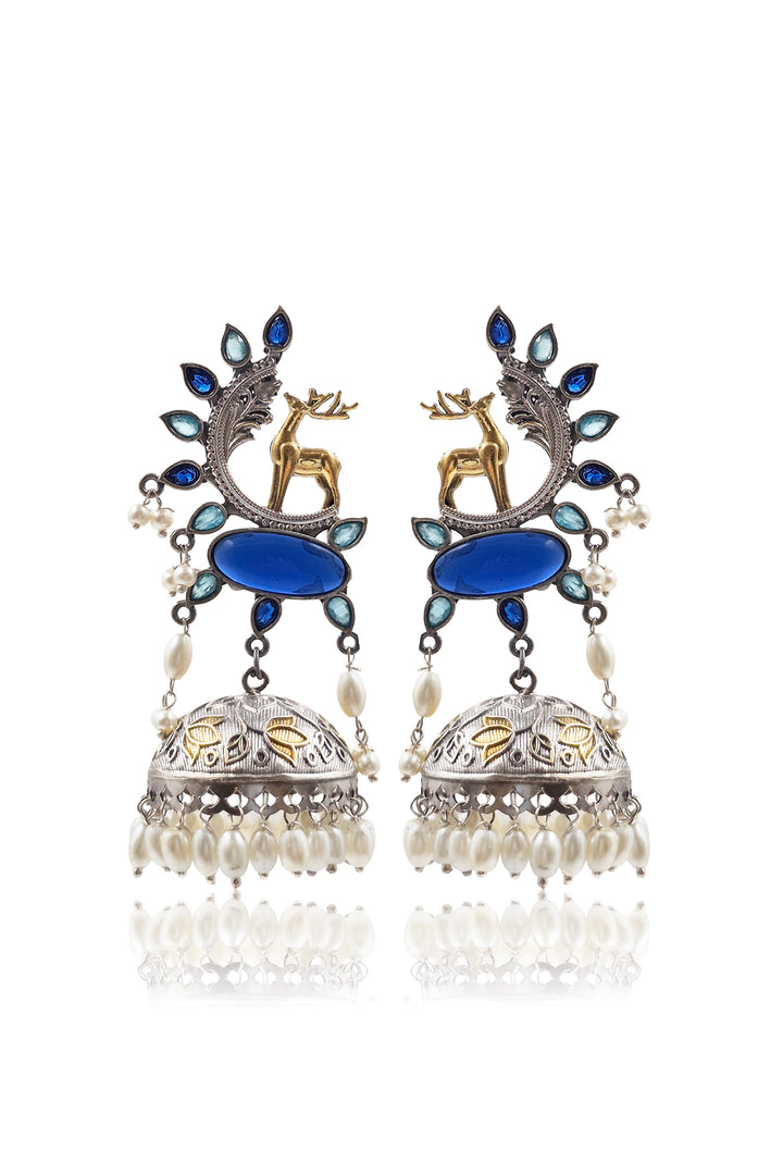 Sharon Jhumka Stone Earrings