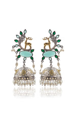 Load image into Gallery viewer, Sharon Jhumka Stone Earrings