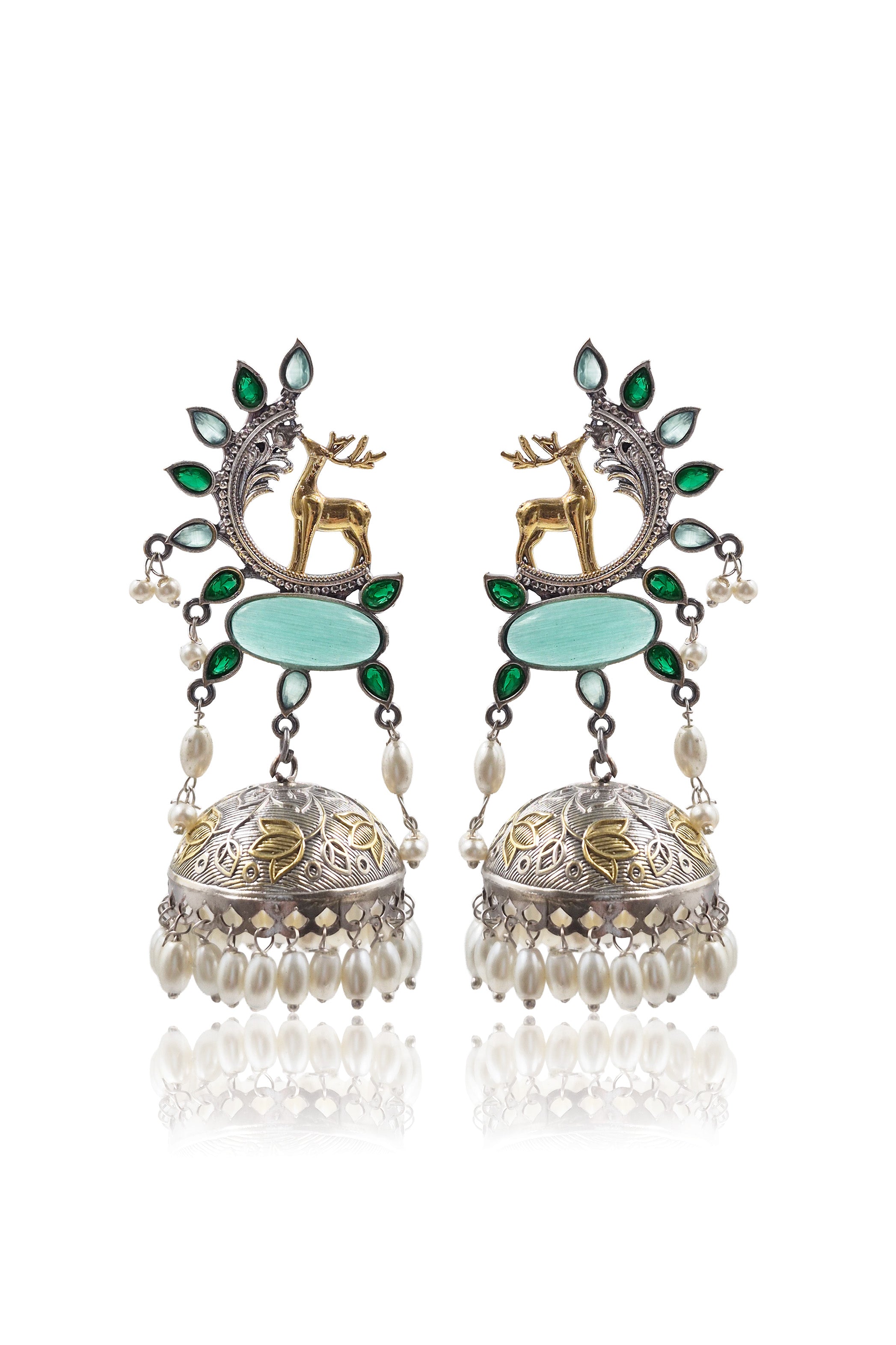 SHARON OXIDISED HANDMADE  JHUMKA EARRINGS