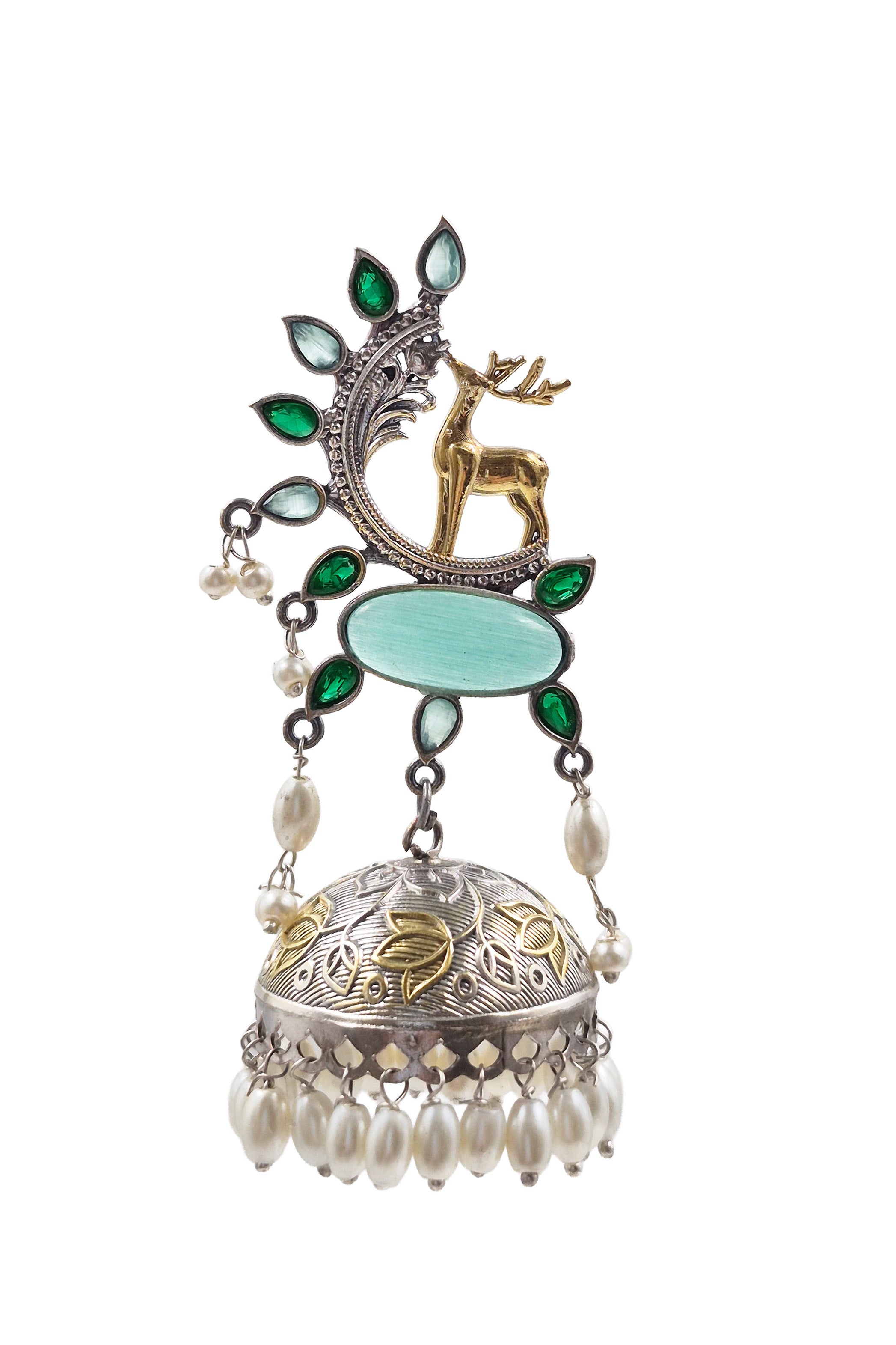 SHARON OXIDISED HANDMADE  JHUMKA EARRINGS