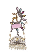 Load image into Gallery viewer, Sharon Jhumka Stone Earrings