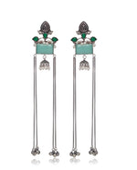 Load image into Gallery viewer, Mira Kashmiri Earrings Turquoise detail - Naman Arts