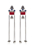 Load image into Gallery viewer, Mira Kashmiri Earrings Maroon detail - Naman Arts