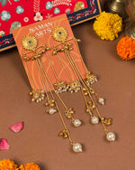 Load image into Gallery viewer, Kashmiri earrings from golden Rakshabandhan hamper - Naman Arts