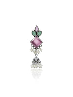Load image into Gallery viewer, Rutvi Jhumka Stone Earrings