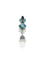 Load image into Gallery viewer, Rutvi Jhumka Stone Earrings