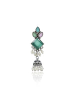 Load image into Gallery viewer, Rutvi Jhumka Stone Earrings