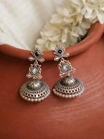 Load image into Gallery viewer, Baani Jhumka Stone Earrings