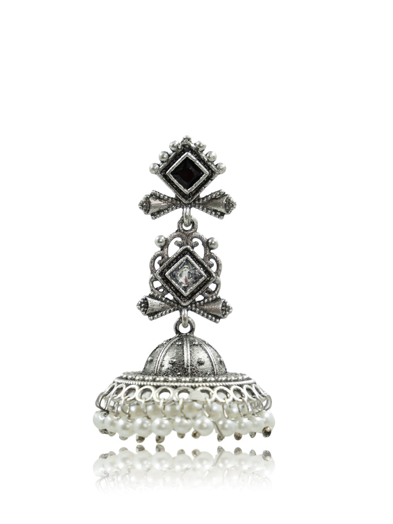 Baani Jhumka Stone Earrings