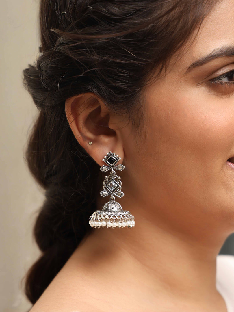 Baani Jhumka Stone Earrings