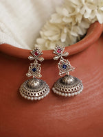 Load image into Gallery viewer, Baani Jhumka Stone Earrings