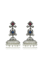 Load image into Gallery viewer, Baani Jhumka Stone Earrings