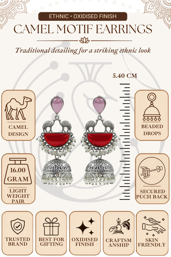 Naira Jhumka Stone Earrings