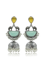 Load image into Gallery viewer, Naira Jhumka Stone Earrings