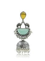 Load image into Gallery viewer, Naira Jhumka Stone Earrings