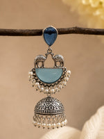 Load image into Gallery viewer, Naira Jhumka Stone Earrings