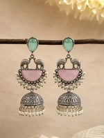 Load image into Gallery viewer, Naira Jhumka Stone Earrings