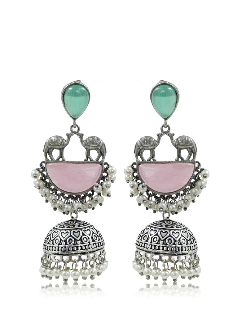 Naira Jhumka Stone Earrings