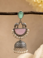Load image into Gallery viewer, Naira Jhumka Stone Earrings