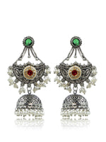 Load image into Gallery viewer, Tanaya Jhumka Stone Earrings