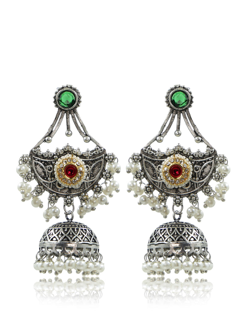 Tanaya Jhumka Stone Earrings