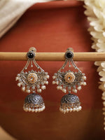 Load image into Gallery viewer, Tanaya Jhumka Stone Earrings