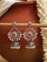 Load image into Gallery viewer, Tanaya Jhumka Stone Earrings